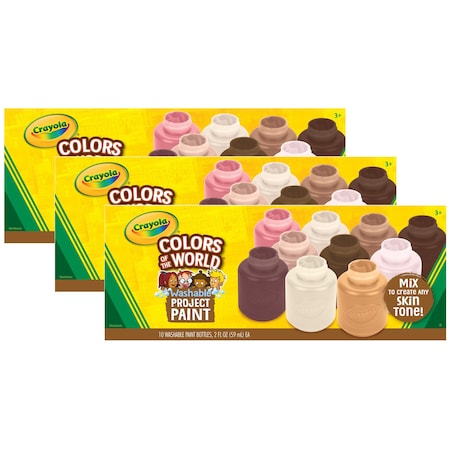 Crayola Colors of the World Project Paint, 2oz Jars, 10 Colors, 30PK 54-2315